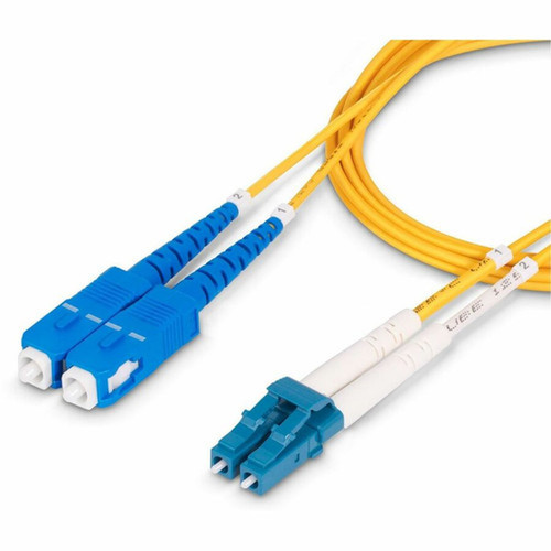 StarTechcom 30m 98ft LC to SC UPC OS2 Single Mode Duplex Fiber Optic Cable 9125microm 10G LSZH Fiber Patch Cord - 984ft SMLCSC-OS2-30M