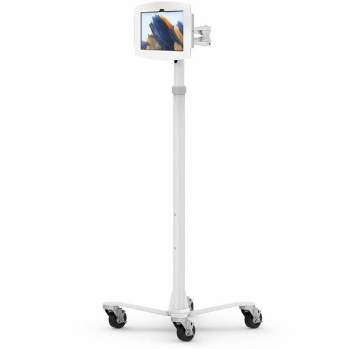 Compulocks Galaxy Tab A8 10.5" Space Medical Rolling Cart Extended Plus Hub - 4 Casters - White10.5" Screen Supported (Fleet Network)