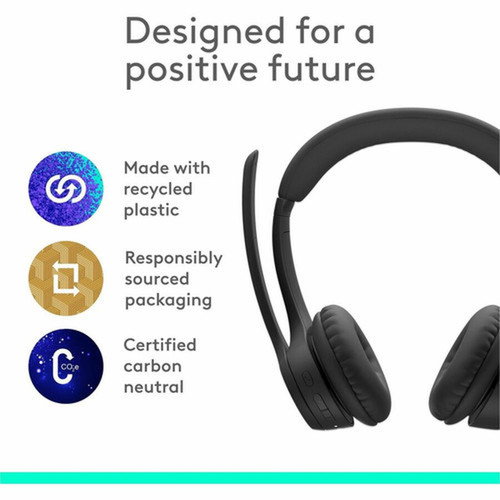 Logitech Zone 300 Headset - Stereo - Wireless - Bluetooth - 984 ft - 50 Hz - 20 kHz - Over-the-head - Binaural - Supra-aural - Noise 981-001406