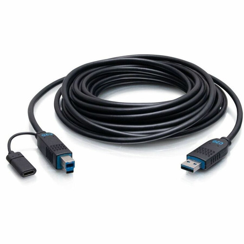 C2G Performance USB Data Transfer Cable - 35.1 ft Fiber Optic Data Transfer Cable for Computer, Camera, USB Device - First End: 1 x 2) (Fleet Network)