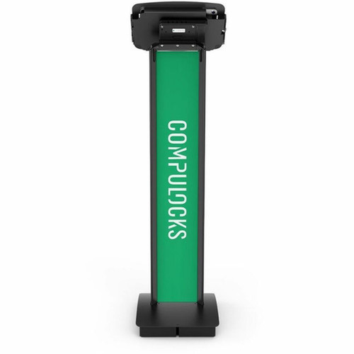 Compulocks Galaxy Tab A8 105 Space Enclosure Brandable Floor Stand Plus Hub - Up to 105 Screen Support - Floor - Black 140B105GA8SBH01