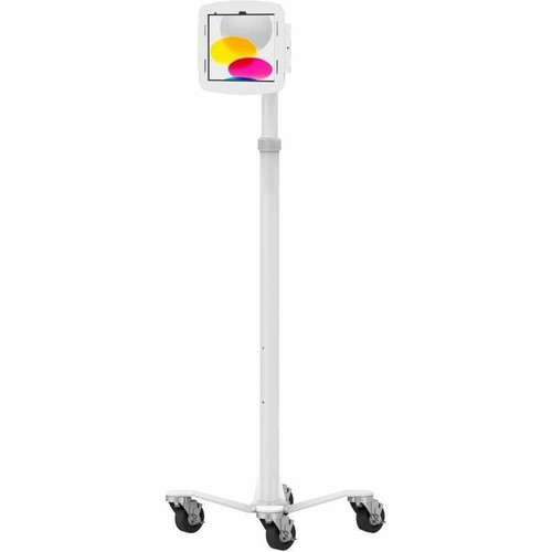 Compulocks iPad 10.9" 10th Gen Space Enclosure Medical Rolling Cart Plus Hub - 4 Casters - White10.9" Screen Supported (Fleet Network)