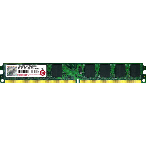 Transcend 2GB DDR2 SDRAM Memory Module - For Desktop PC - 2 GB DDR2 SDRAM - Unbuffered - 240-pin - DIMM (Fleet Network)