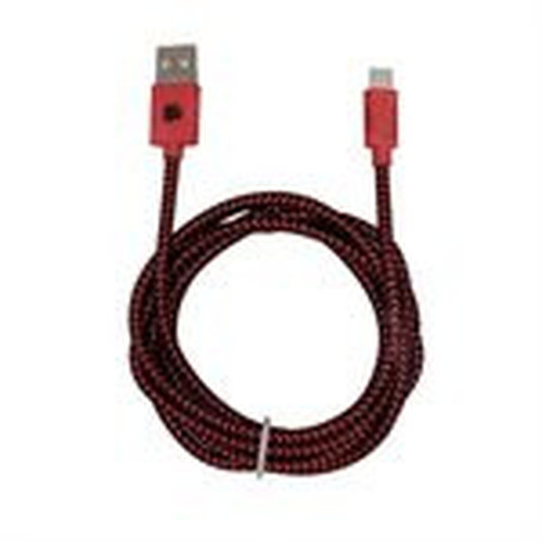 Aduro Tech Theory FABRIC BRAIDED 6FT MFI  LIGHTNING CABLES - Red - ENG PKG Only TT-MCFN6-05