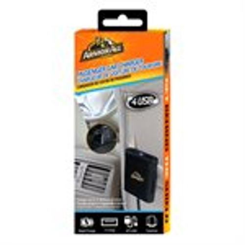 ARMORALL 7.2Amp 4 Port Car Charger with Hub Black (ACC8-1006-BLK)