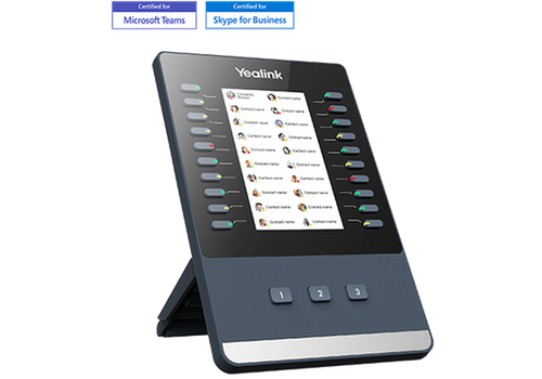 Yealink 1300033 EXP50 Expansion Module - 4 3 Color Screen - 20 Programmable Keys - 3 Page Keys - USB 2 0