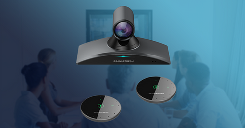 Grandstream GMD1208 Wireless Desktop Extension Microphone - Bluetooth and 2 4GHz - 8 MEMS Mics - 5m Pickup - Li-Ion Batt