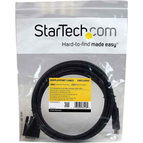 StarTechcom_10_ft_DisplayPort_to_DVI_Video_Adapter_Converter_Cable_-_MM_-_Video_converter_-_DisplayPort_m_-_DVI_m_-_DisplayPort_DP2DVIMM10