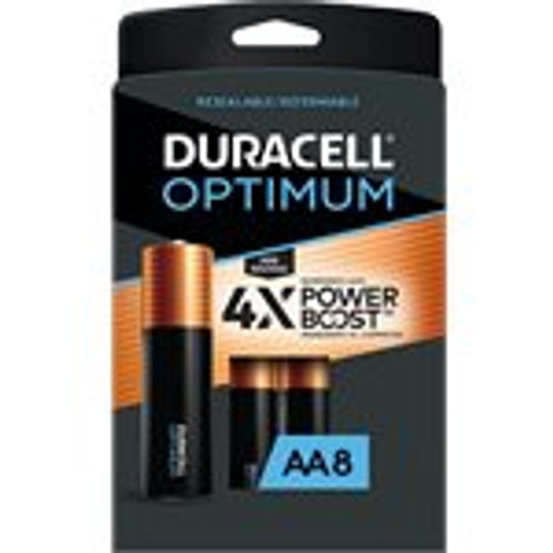 DURACELL OPTIMUM AA (Non Bulk) Alkaline Battery PACK OF 8 (Optimum AA-24/8pk)