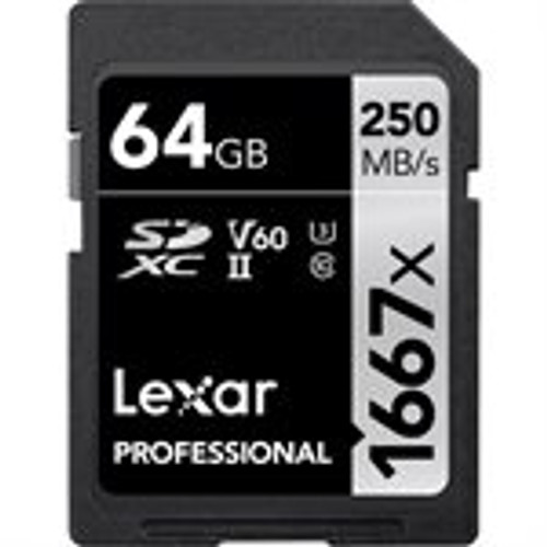 LEXAR # 64GB Professional SDHC / SDXC 1667x UHS-II (LSD64GCBNA1667)