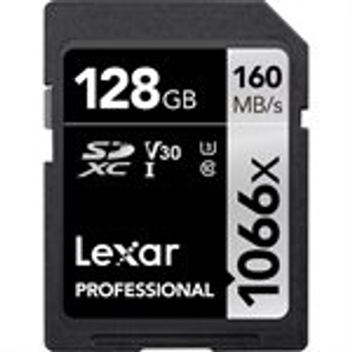 Lexar 128GB Professional 1066x SDXC UHS-I Card SILVER Series (LSD1066128G-BNNNU)