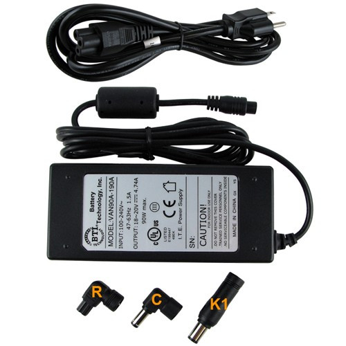 BTI 90W AC Adapter - For Notebook - 90W - 4.7A - 19V DC (Fleet Network)