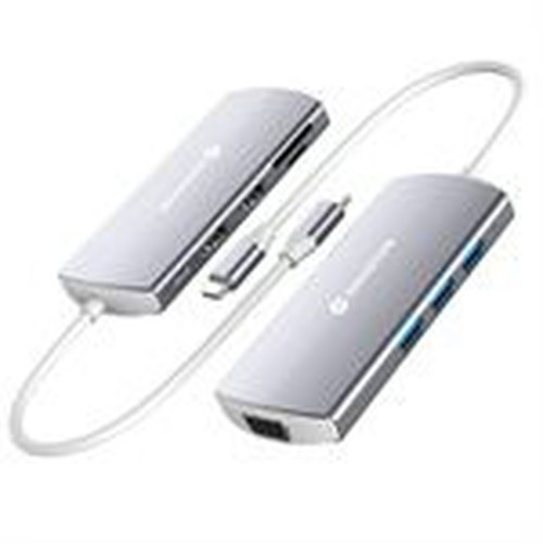 Rockstone USB-C Hub - 2 HDMI  SD USB-C 3 USB 20 Ports R1522-00
