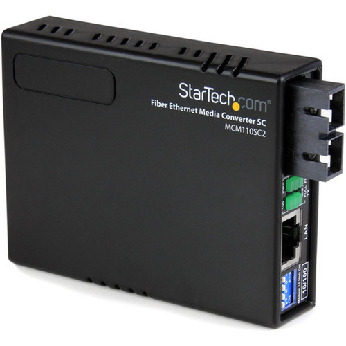 StarTechcom_10100_Fiber_to_Ethernet_Media_Converter_Multi_Mode_SC_2_km_-_Convert_and_extend_a_10100_Mbps_Ethernet_connection_up_to_MCM110SC2