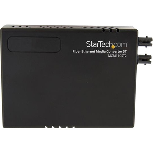 StarTechcom_10100_Mbps_Ethernet_to_Fiber_Optic_Media_Converter_-_ST_Multimode_-_1310nm_-_2km_-_FullHalf_Duplex_MCM110ST2_-_and_a_MCM110ST2