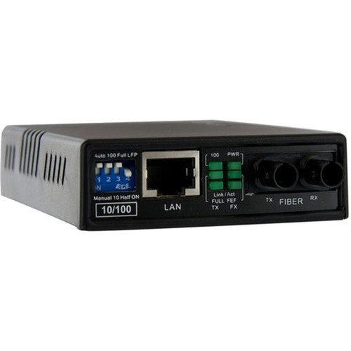 StarTechcom_10100_Mbps_Ethernet_to_Fiber_Optic_Media_Converter_-_ST_Multimode_-_1310nm_-_2km_-_FullHalf_Duplex_MCM110ST2_-_and_a_MCM110ST2