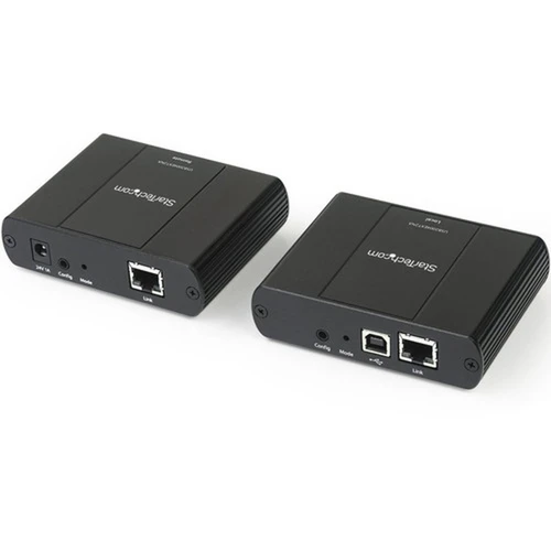 StarTechcom 4 Port USB 20 Extender Hub over Cat5e or Cat6 Ethernet Cable - 330ft100m Metal USB 20 Extender Kit - ESD Powered - 4 USB2004EXT2NA