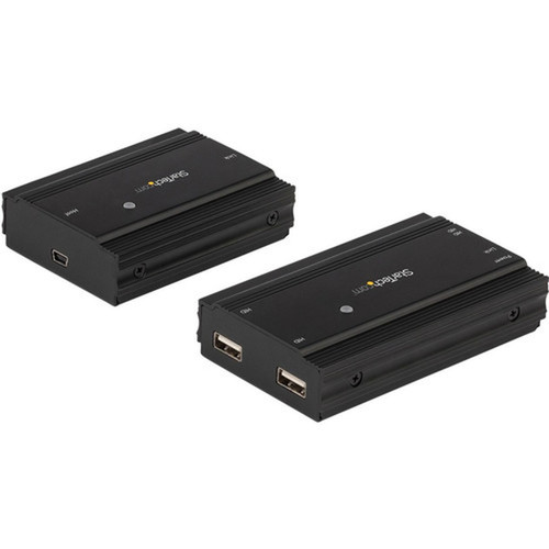 StarTechcom 4 Port USB 20 Extender Hub over CAT5eCAT6 Ethernet Cable RJ45 330ft 100m Metal Housing USB Extender Kit 480 - 2 USB2004EXT100