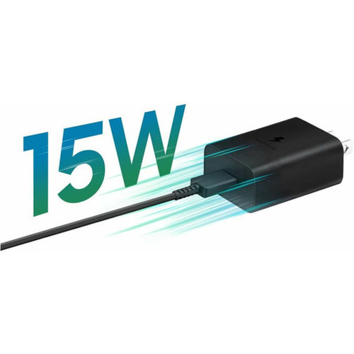 Samsung Wall Charger Fast charging 15W - 120 V AC 230 V AC Input - 5 V DC 9 V DC Output - Overcurrent Protection Over Temperature EP-T1510NBEGCA