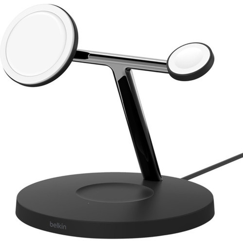 Belkin BoostCharge Pro 3-in-1 Wireless Charger with Official MagSafe Charging 15W - Input connectors USB WIZ017ttBK