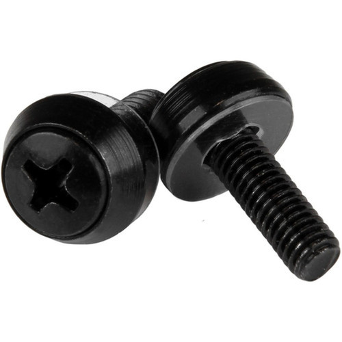 StarTechcom M5 x 12mm - Screws - 50 Pack Black - M5 Mounting Screws for Server Rack  Cabinet - Install your rack-mountable hardware CABSCREWSB