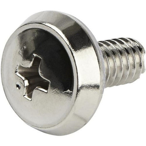 StarTechcom 12-24 Server Rack Screws - 50 pack - Nickel-plated CABSCRWS1224 - Mounting Screw - 12 - Steel - Silver - 50  Pack - CABSCRWS1224