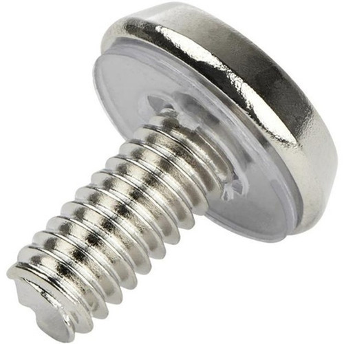 StarTechcom 12-24 Server Rack Screws - 50 pack - Nickel-plated CABSCRWS1224 - Mounting Screw - 12 - Steel - Silver - 50  Pack - CABSCRWS1224