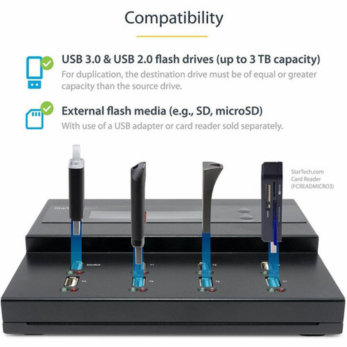 StarTechcom 17 Standalone USB Duplicator and Eraser - for USB Flash Drives - Flash Drive Duplicator - USB Copier - USB Thumb Drive - USBDUPE17