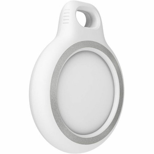 Belkin Reflective Secure Holder with Key Ring for Apple AirTag - White - Key Ring Scratch Protection Reflective Secure Twist Lock MSC003BTWH