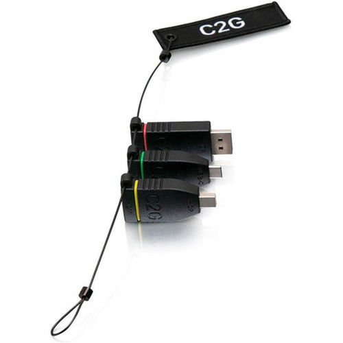 C2G Universal 4K HDMI Adapter Ring with Color Coded Mini DP DP and USB C 29878