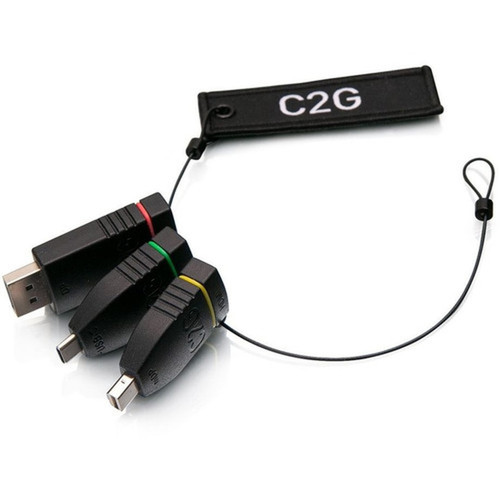 C2G Universal 4K HDMI Adapter Ring with Color Coded Mini DP DP and USB C 29878