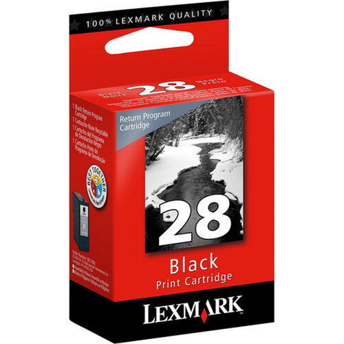 Lexmark No 28 Original Ink Cartridge - Inkjet - 175 Pages - Black - 1 Each 18C1428