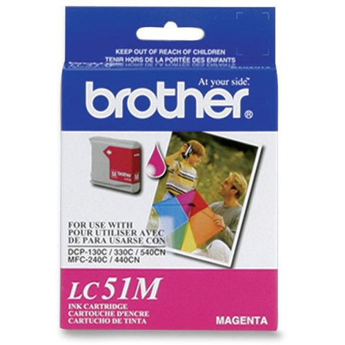 Brother LC51MS Original Ink Cartridge - Inkjet - 400 Pages - Magenta - 1 Each LC51MS