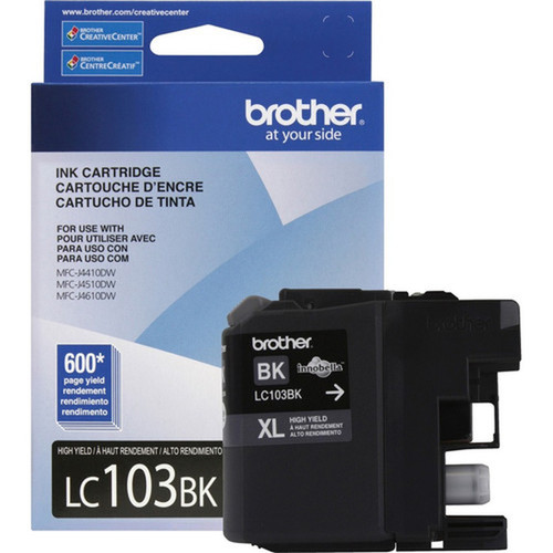Brother Innobella Original Ink Cartridge - Inkjet - High Yield - 600 Pages - Black - 1 Each LC103BKS