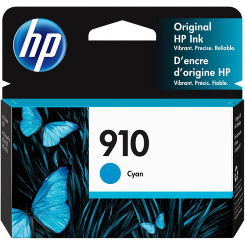 HP 910 Original Standard Yield Inkjet Ink Cartridge - Cyan - 1 Each - 315 Pages 3YL58AN140