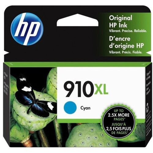 HP 910XL Original High Yield Inkjet Ink Cartridge - Cyan - 1 Each - 825 Pages 3YL62AN140