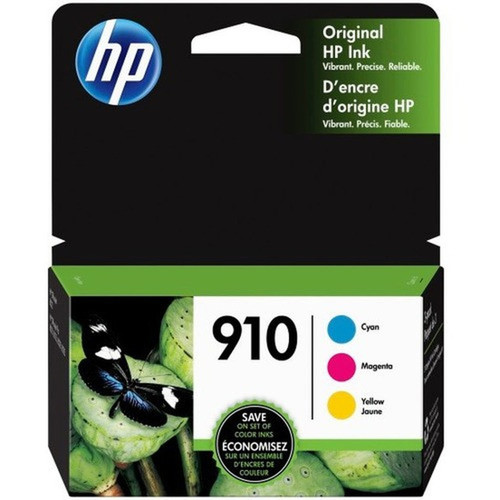 HP 910 Original Standard Yield Inkjet Ink Cartridge - Cyan Magenta Yellow - 1 Each - 315 Pages 3YN97AN140
