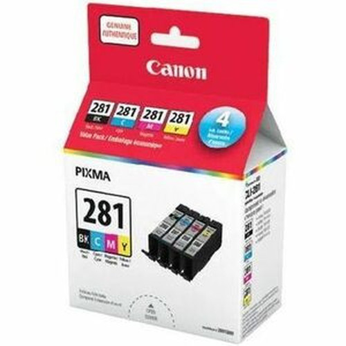 Canon CLI-281 Original High Yield Inkjet Ink Cartridge - Value Pack - Tri-color - 4 Pack 2091C009