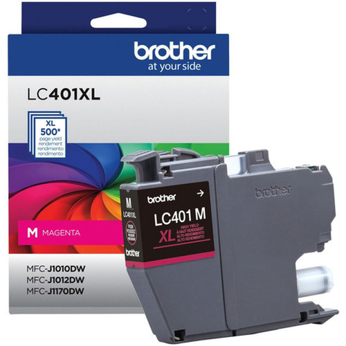 Brother LC401XLMS Original High Yield Inkjet Ink Cartridge - Magenta - 1 Pack - 500 Pages LC401XLMS