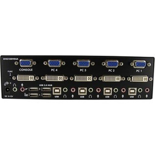 StarTechcom_4_Port_DVI_VGA_Dual_Monitor_KVM_Switch_with_Audio__USB_Hub_-_4_x_1_-_4_x_DVI-I_Single-Link_Video_SV431DDVDUA