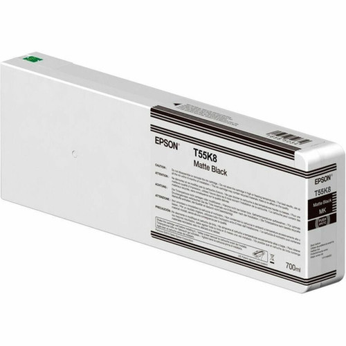 Epson UltraChrome HD Original Inkjet Ink Cartridge - Matte Black - 1 Pack - 700 mL T55K800