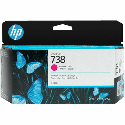 HP 738 Original Inkjet Ink Cartridge - Magenta Pack - 130 mL 498N6A