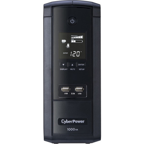 CyberPower UPS Systems BRG1000AVRLCD Intelligent LCD -  Capacity 1000 VA  600 W - 1000VA600W UPS Mini-tower 10 Outlets AVR LCD BRG1000AVRLCD