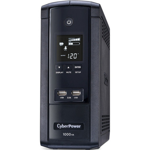 CyberPower UPS Systems BRG1000AVRLCD Intelligent LCD -  Capacity 1000 VA  600 W - 1000VA600W UPS Mini-tower 10 Outlets AVR LCD BRG1000AVRLCD