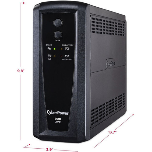 CyberPower UPS Systems CP900AVR AVR - 900 VA  560 W - 900VA560W UPS 10 x NEMA 5-15R OUTLETS NEMA 5-15P PLUG W6FT CORD AVR RJ45 CP900AVR