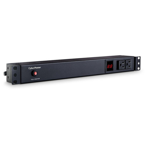 CyberPower Metered PDU15M2F8R 10-Outlets PDU - Metered - NEMA 5-15P - 10 x NEMA 5-15R - 120 V AC - 1U - Vertical - Rack-mountable PDU15M2F8R