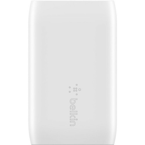 Belkin BoostCharge Dual Wall Charger with PPS  USB-C Cable with Lightning Connector - Power Adapter - 37 W - White WCB007DQ1MWH-B5