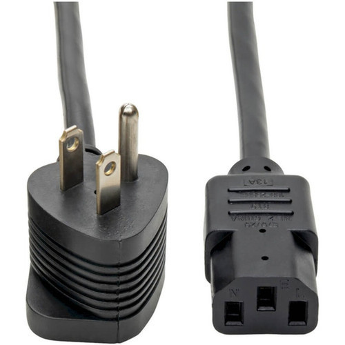 Tripp Lite 6ft Power Cord Piggyback Cable 5-15PR to C13 13A 16AWG 6 - For Computer Monitor - 125 V AC  13 A - Black - 6 ft Cord - P006-006-515MF