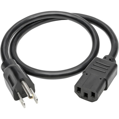 Tripp Lite 2ft Computer Power Cord Cable 5-15P to C13 13A 16AWG 2 - For Computer Printer Monitor - 16 Gauge - 125 V AC  13 A - - 2 P006-002-13A