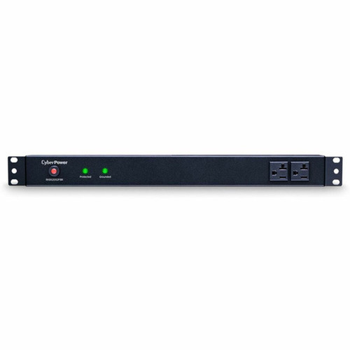 CyberPower Rackbar Surge Suppressor RM 1U RKBS20S2F8R 20A 10-Outlet - 10 x NEMA 5-20R - 1800 J - 120 V AC Input - 120 V AC Output - 15 RKBS20S2F8R